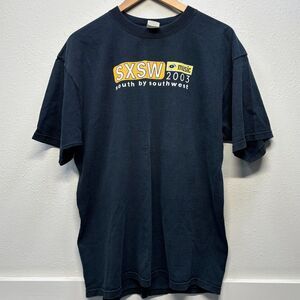 Vtg 2003 SXSW South by Southwest Official Festival Black T-Shirt Men's Sz XL